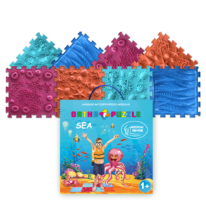 "צעצועי התפתחות - שטיחי ילדים אורטופדיים (עיסוי) מודולרים. ערכת "ים